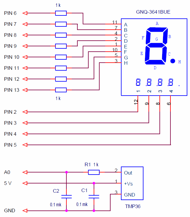 schematic diagram of the thermometer