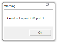could not open the port