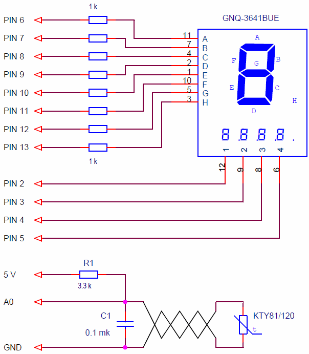 Schematic diagram of the thermometer