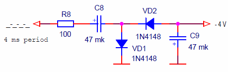 Negative supply voltage former circuit