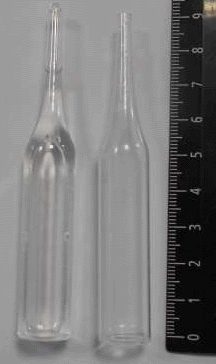 Narrow-necked ampoules